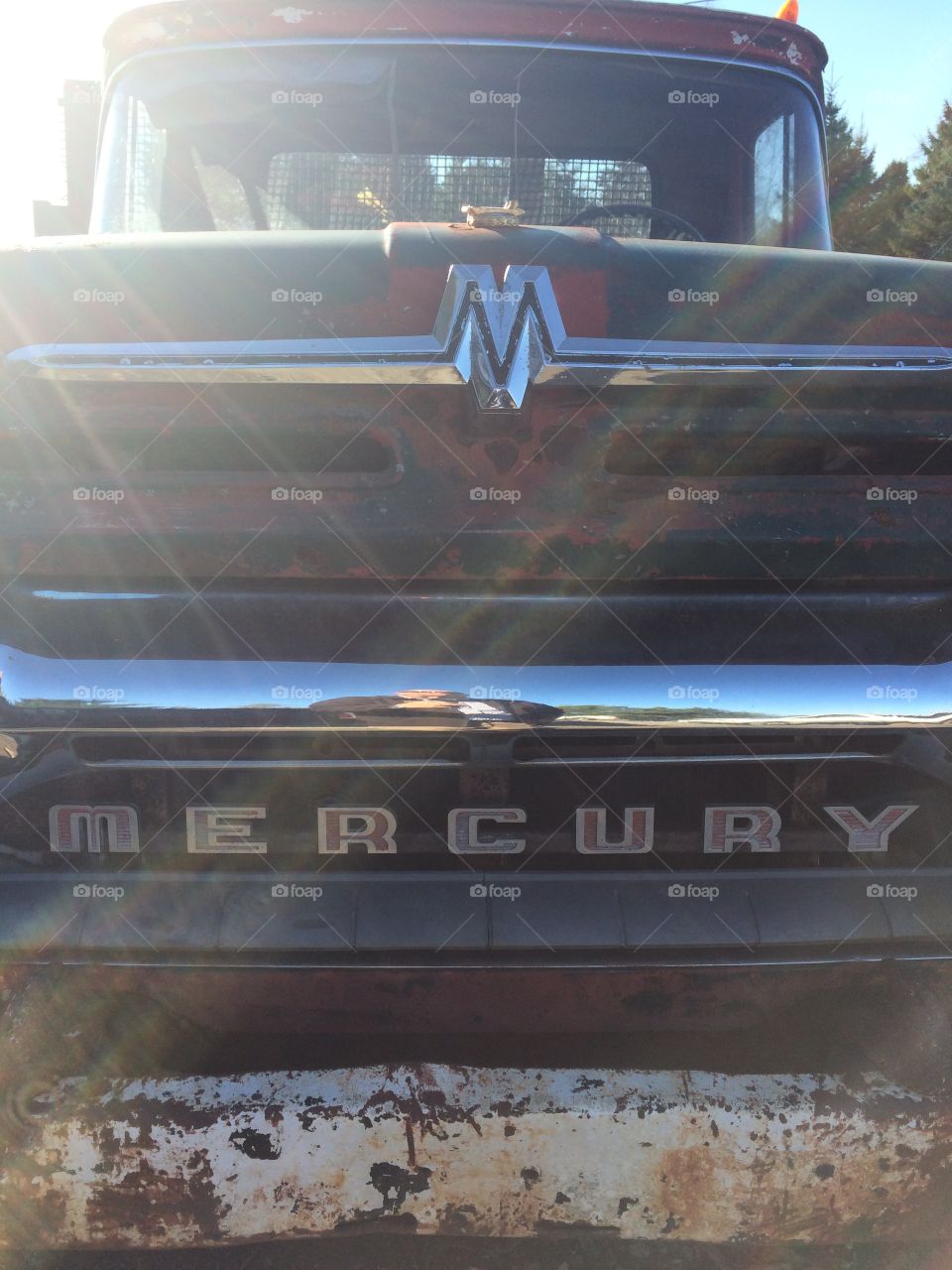 Old Mercury flatbed truck 