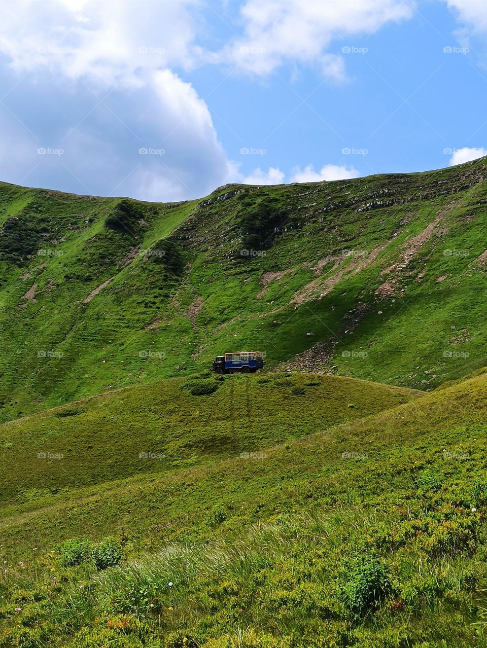 trekking in the mountains. travel to the Carpathian mountains