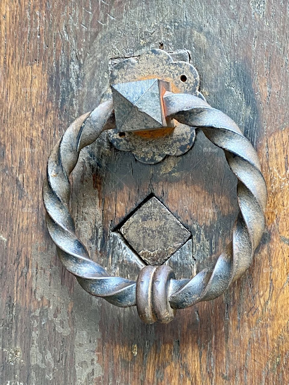 Striking room on an old door of the historic old town