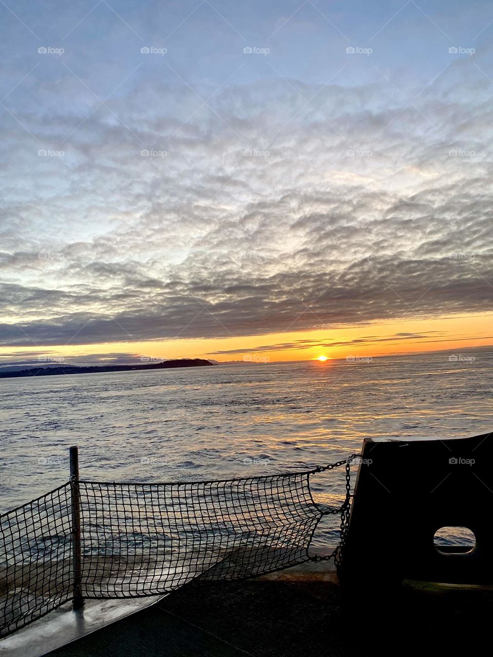 Sunset off a ferry 