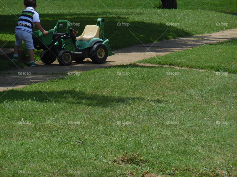 car crash. this boy was having engine trouble