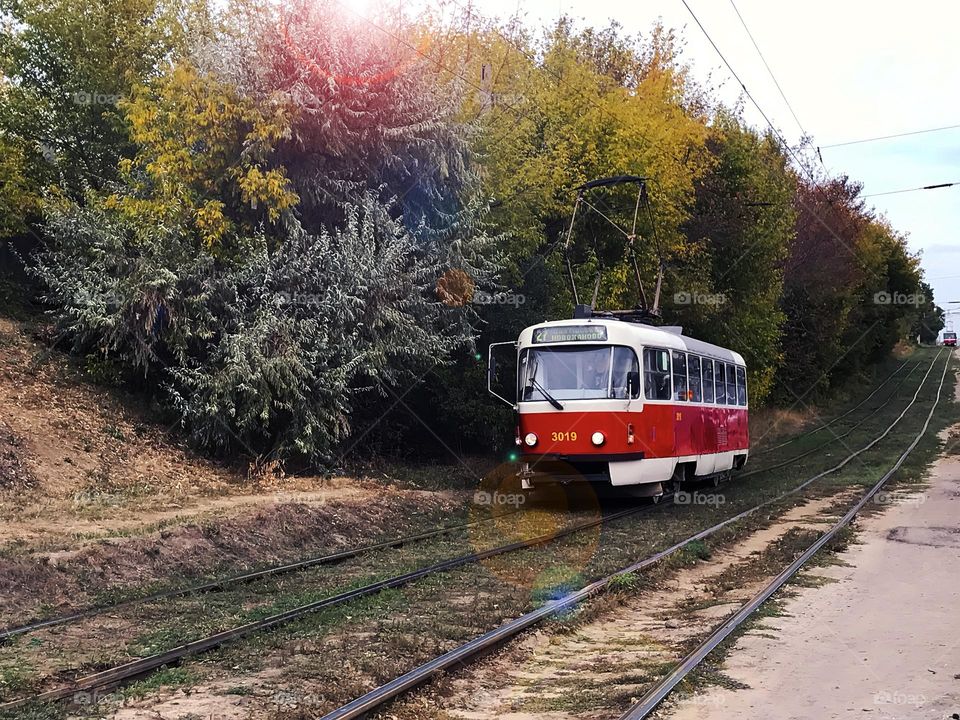 City tramway public transportation 