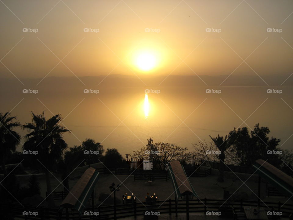 закат над Мёртвым морем