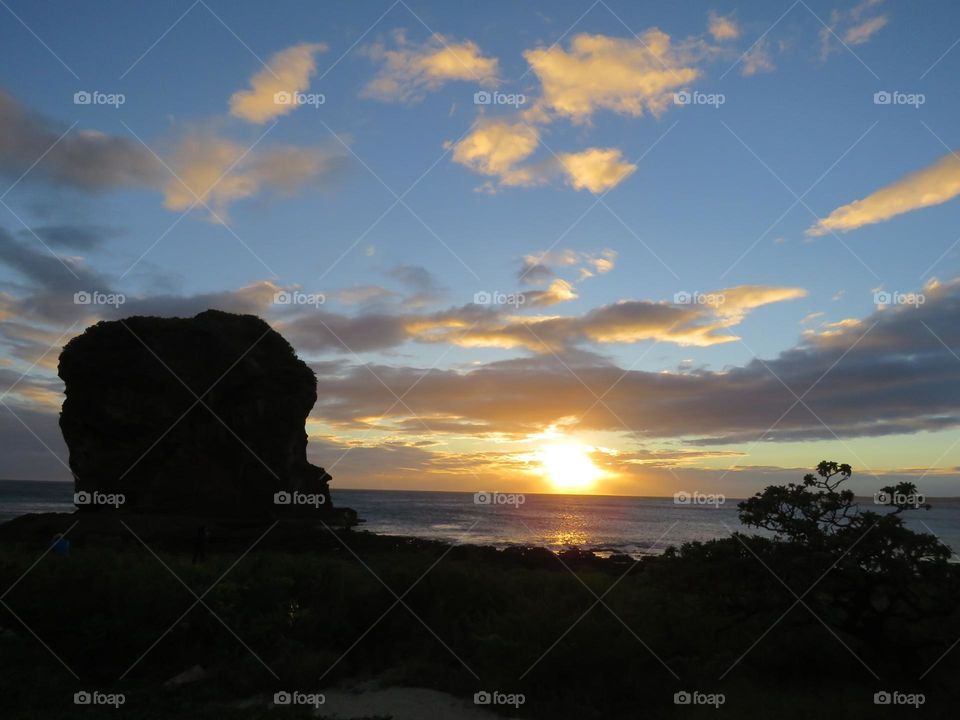 Beautiful sea side scenery