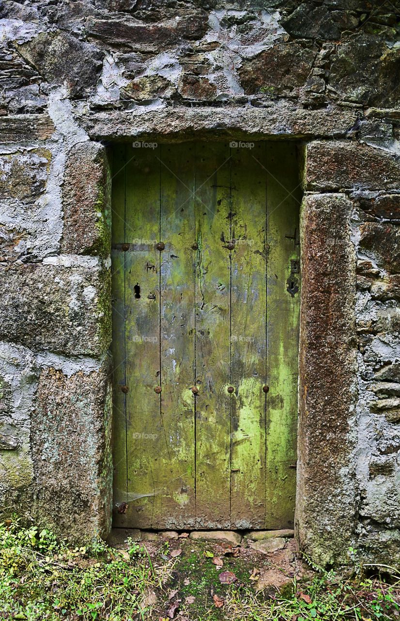 Old wooden door