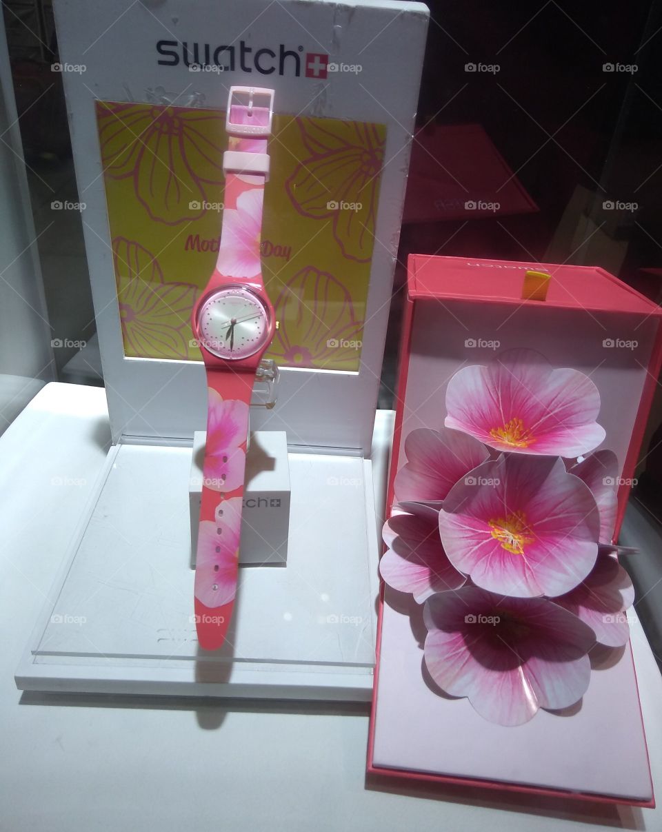 Pink Swatch Watch