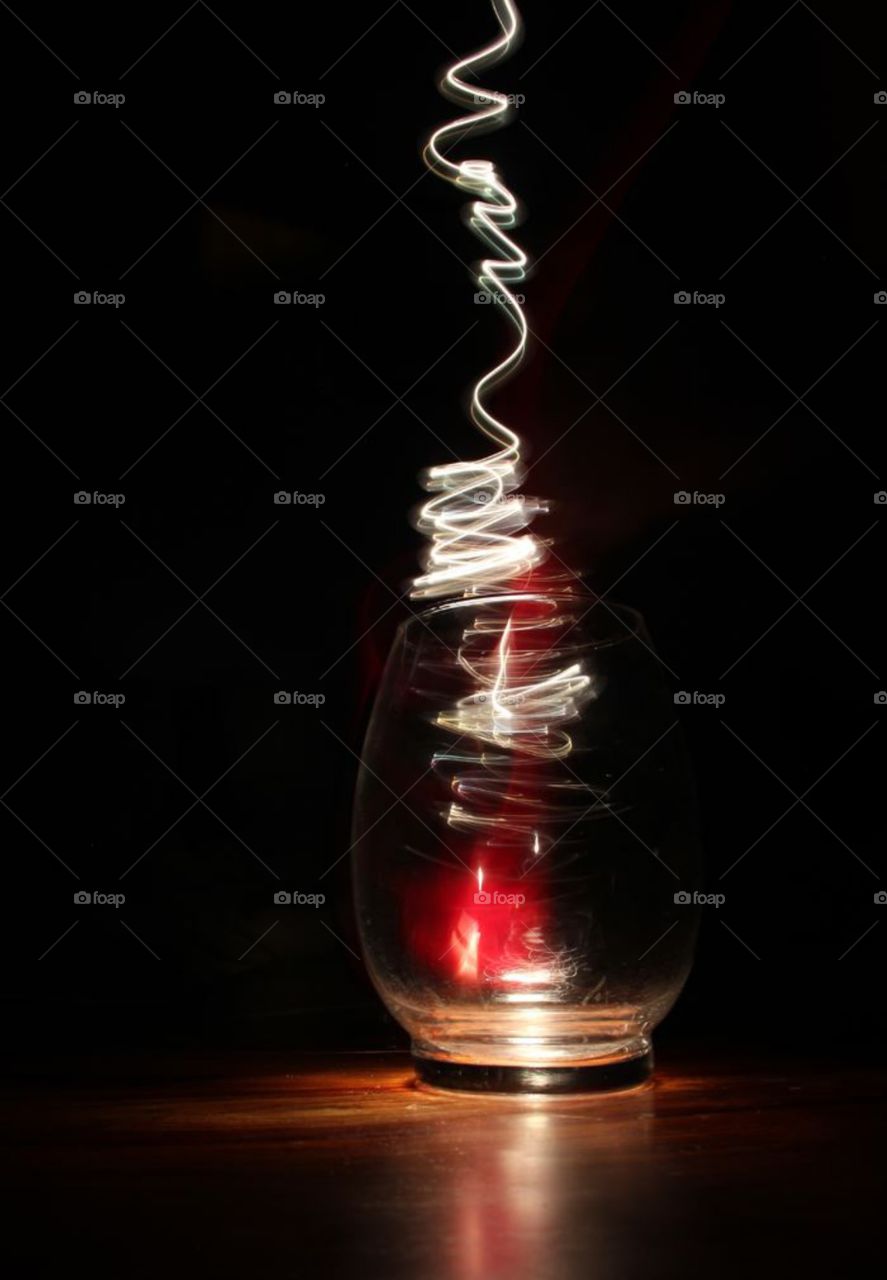 bottle with fill of light