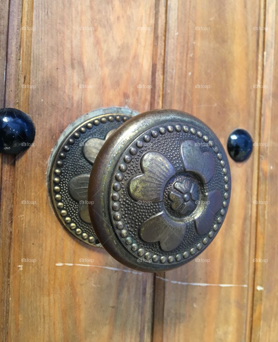 Wood, Door, Handle, Lock, Old