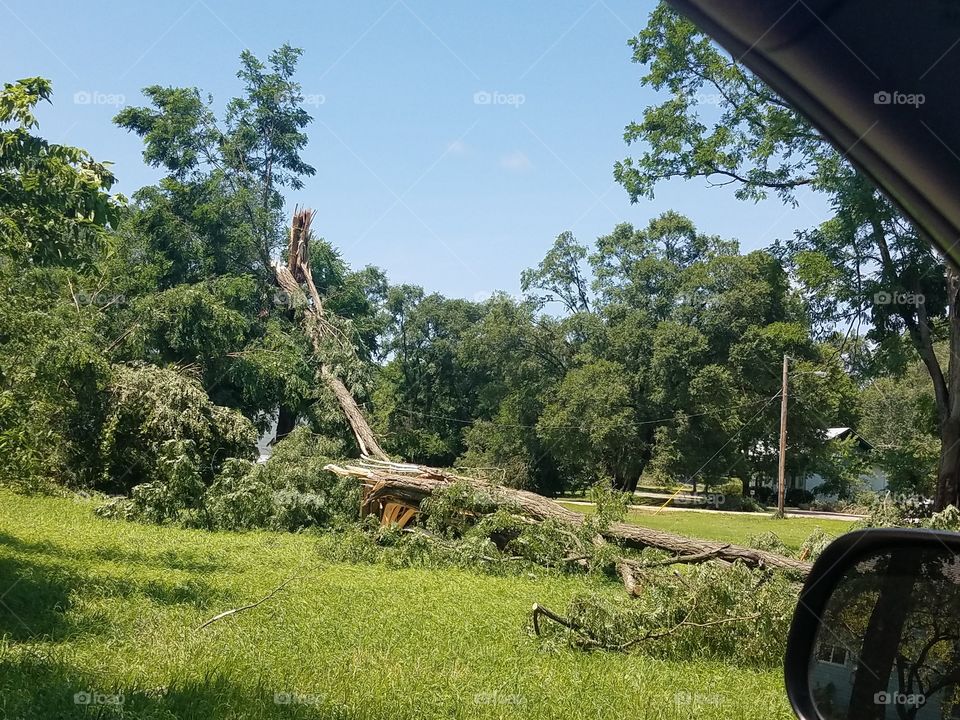 Damage after a storm