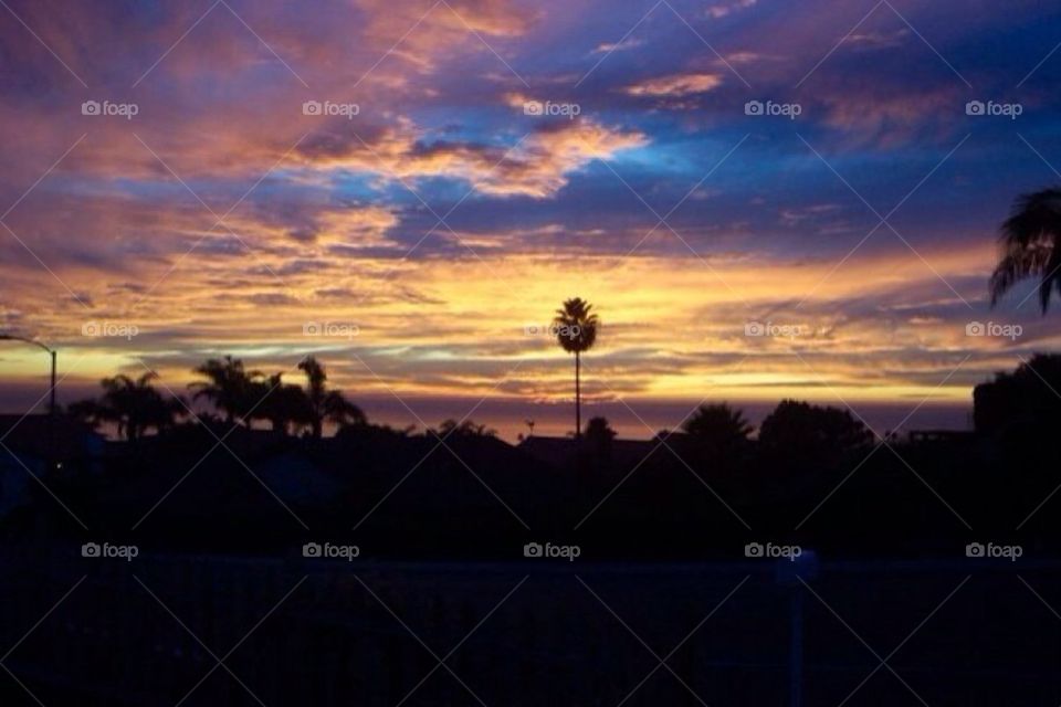 October Cardiff sunset