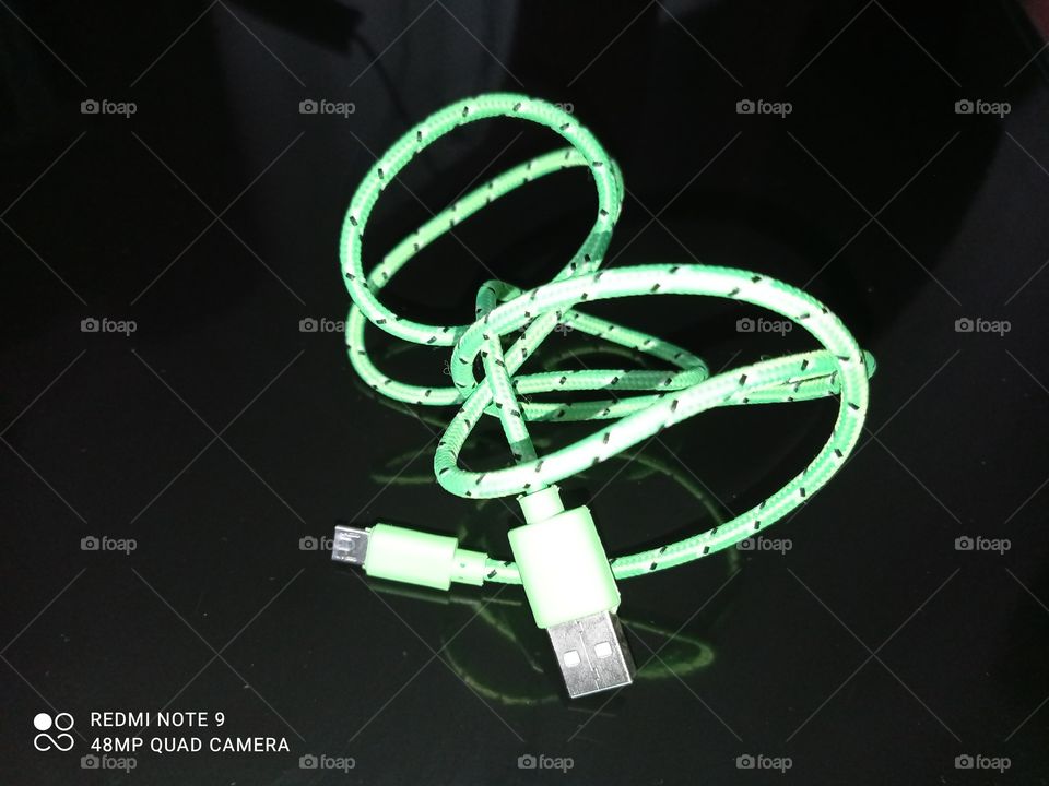 *** USB wire on a black background ***