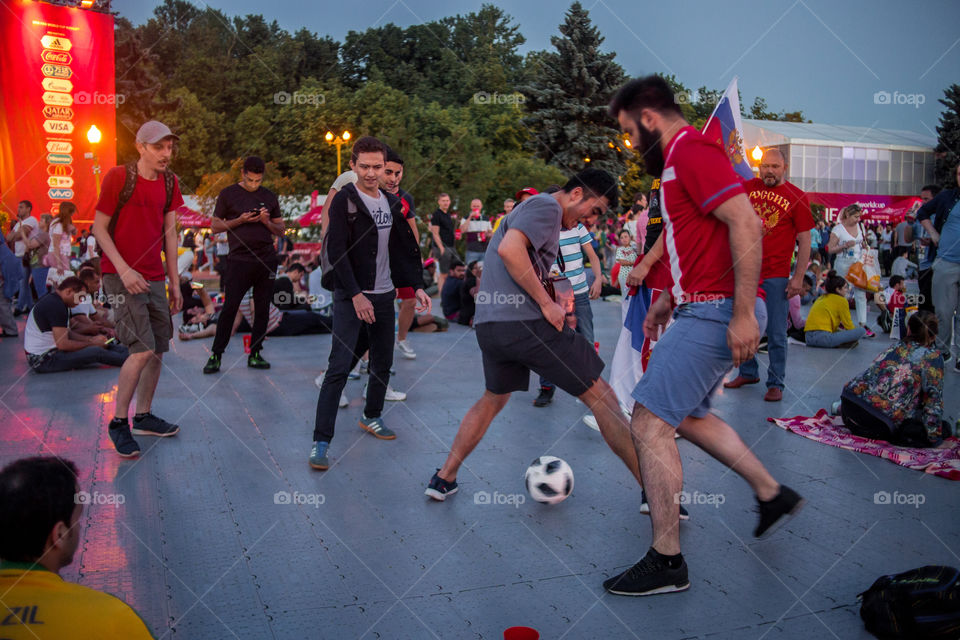 FIFA Fan Fest in Moscow, Russia, Brazil vs Serbia, 27 June 2018