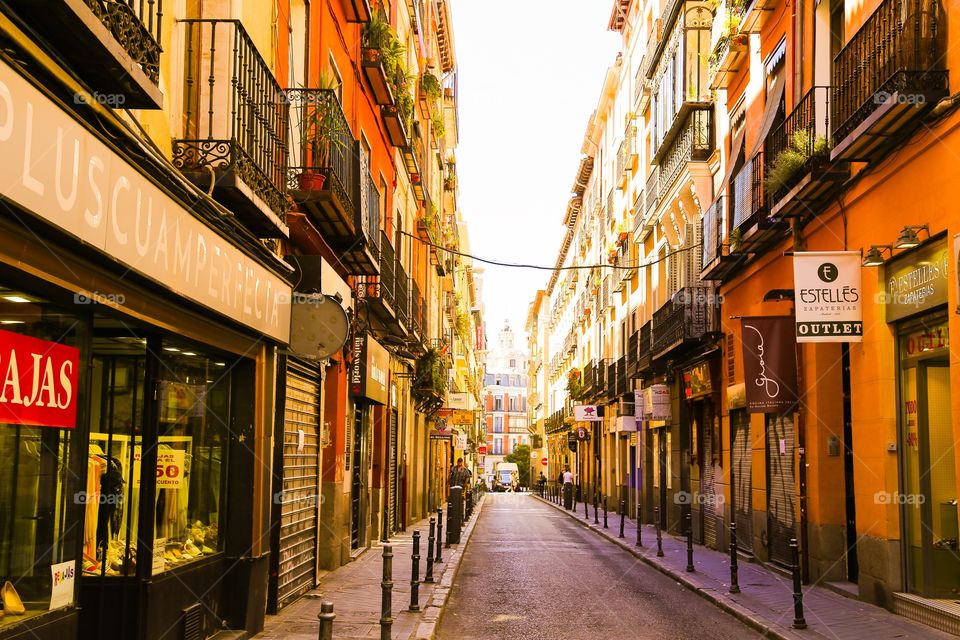 Narrow street in Madrid 