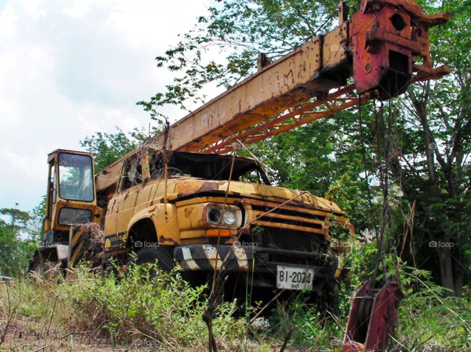 car old thailand crane by twilite