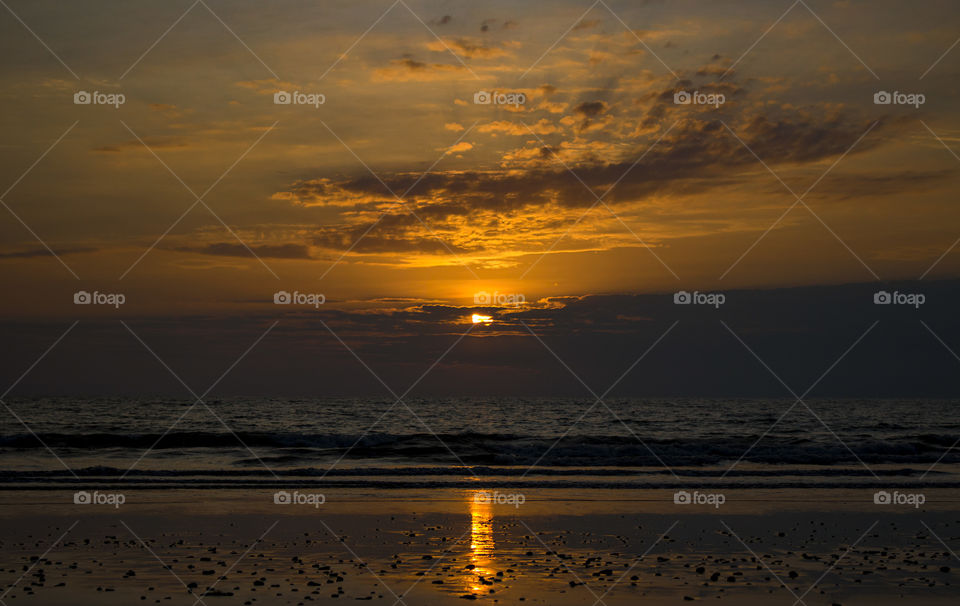 Sunset in Puerto Lopez, Ecuador 