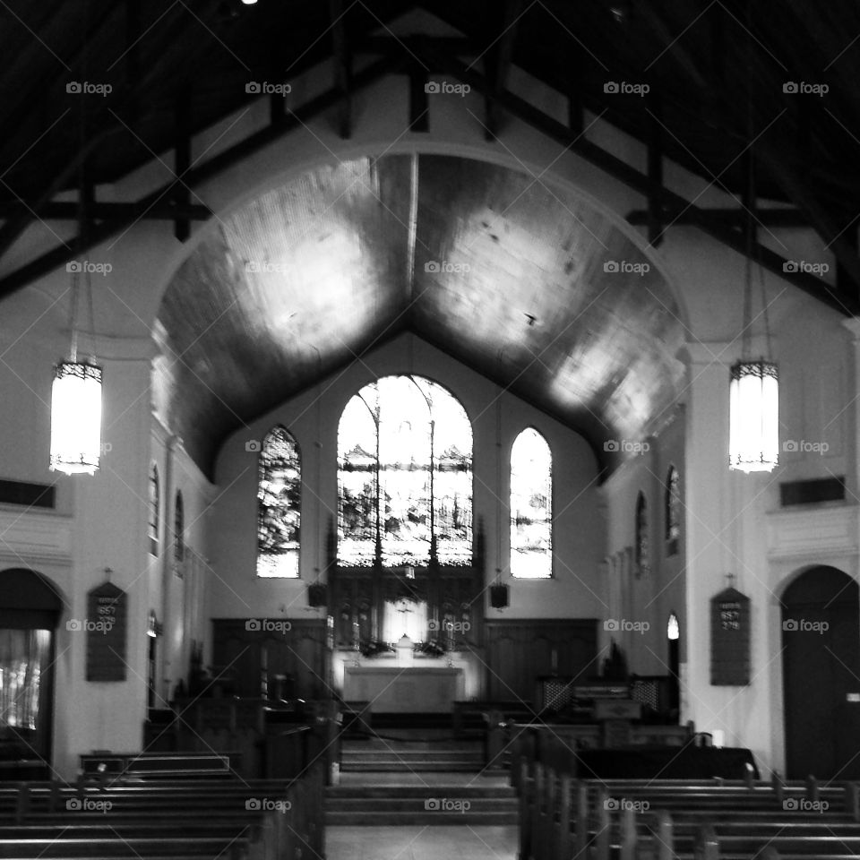 Architecture in Key West. Church in black and white