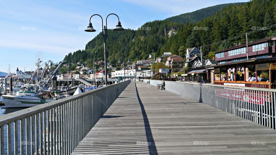 Ketchikan, Alaska Boardwalk. Ketchikan, Alaska 09/2013