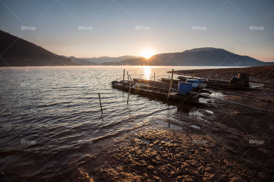 Boat port in the river