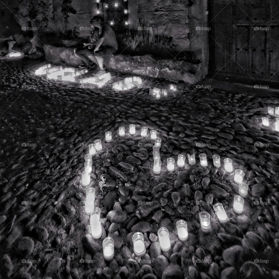 Heart of candles
