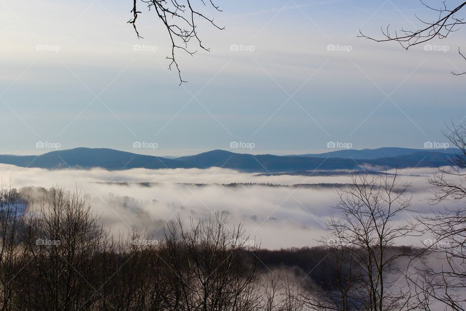 Morning fog in the mountains