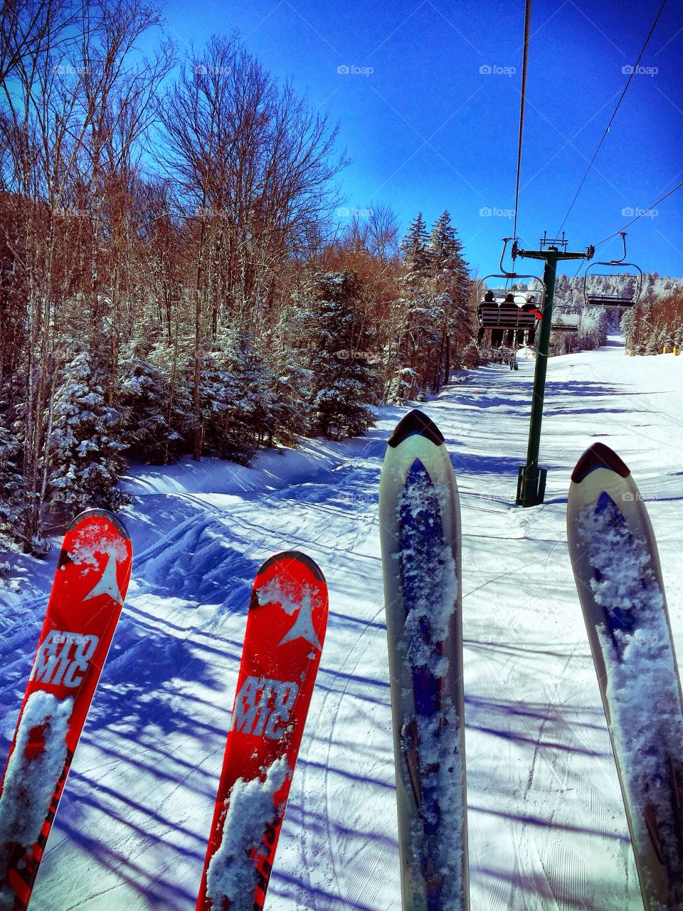 Riding the chairlift - Snowshoe VA