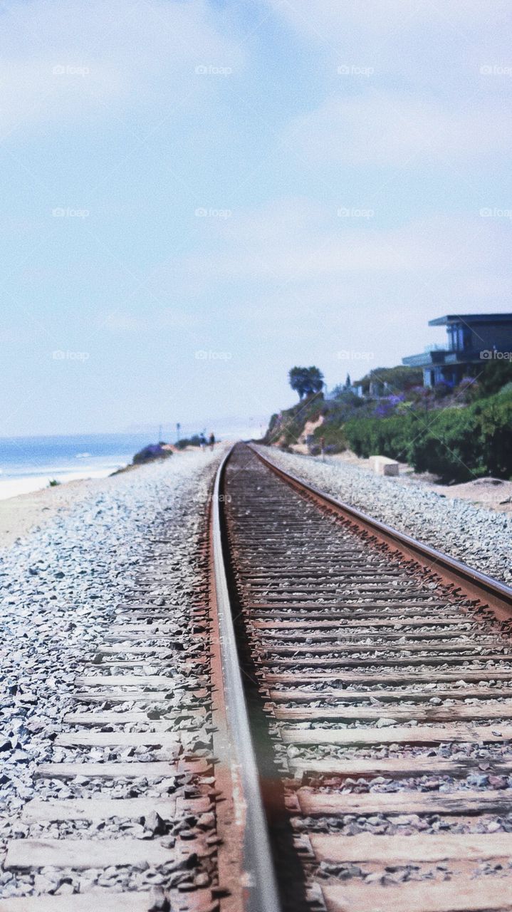 Bright Seaside California Rail Road