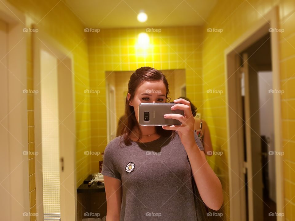 Yellow bathroom