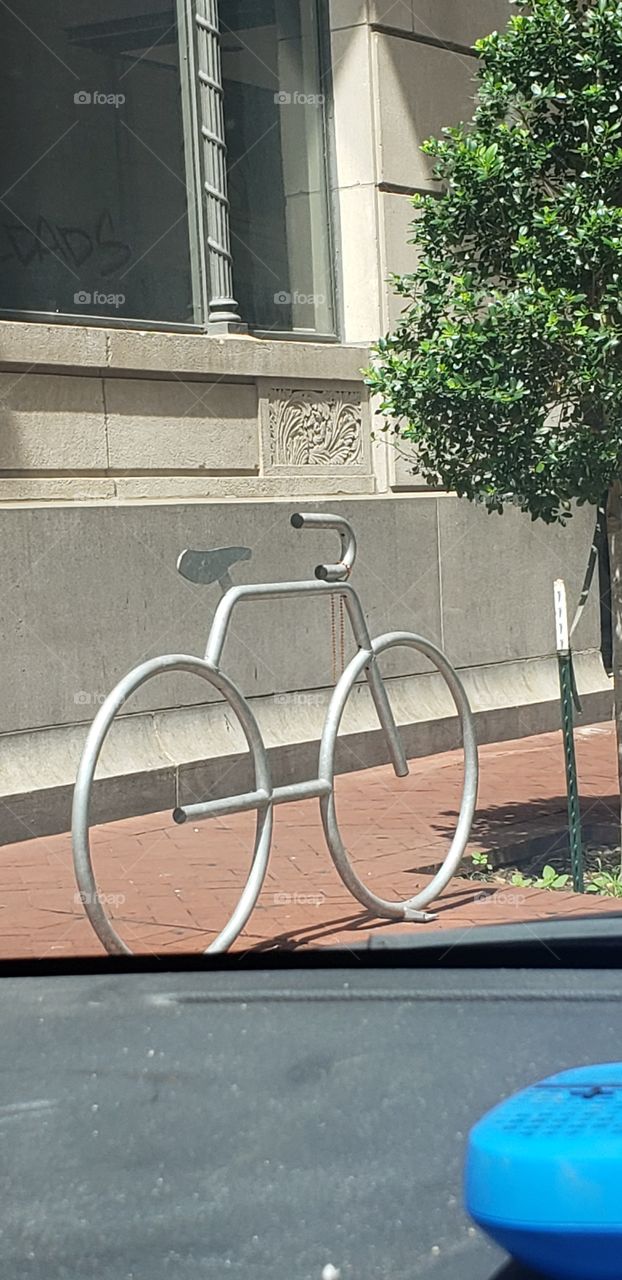 Just the coolest bike parking that there is. New Orleans is it's own world.