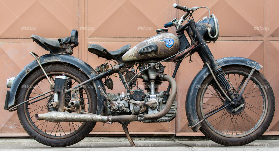 Old vintage motorcycle NSU OSL 251 from 1951