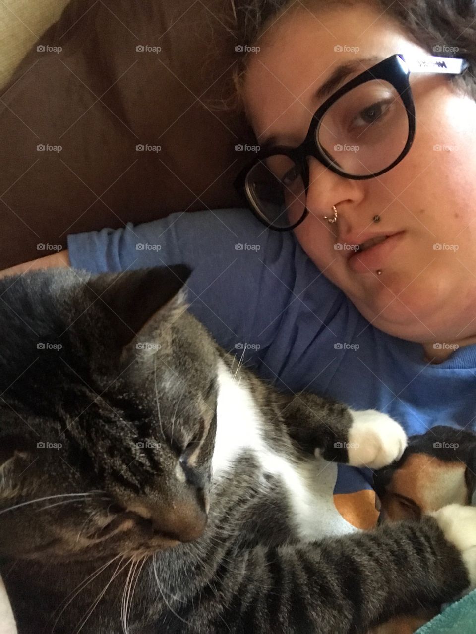 Calcifer cuddles with mama