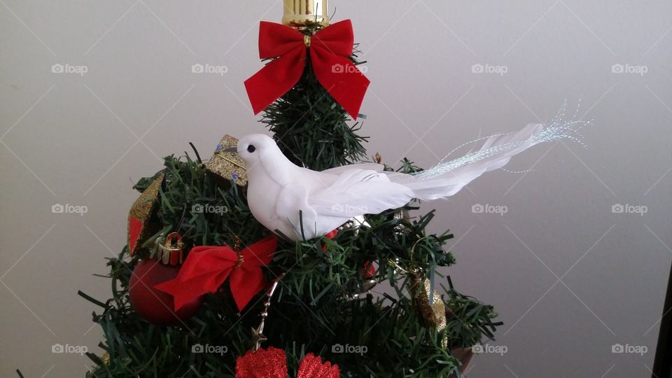 Christmas decorations, ornaments, dove