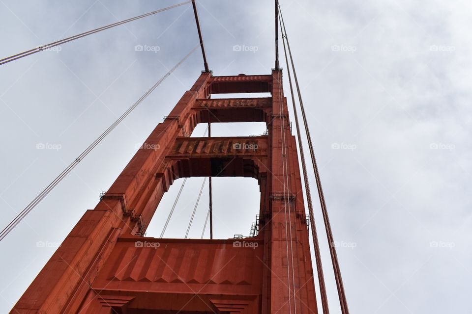 Different artistic view of the beautiful Golden Gate Bridge