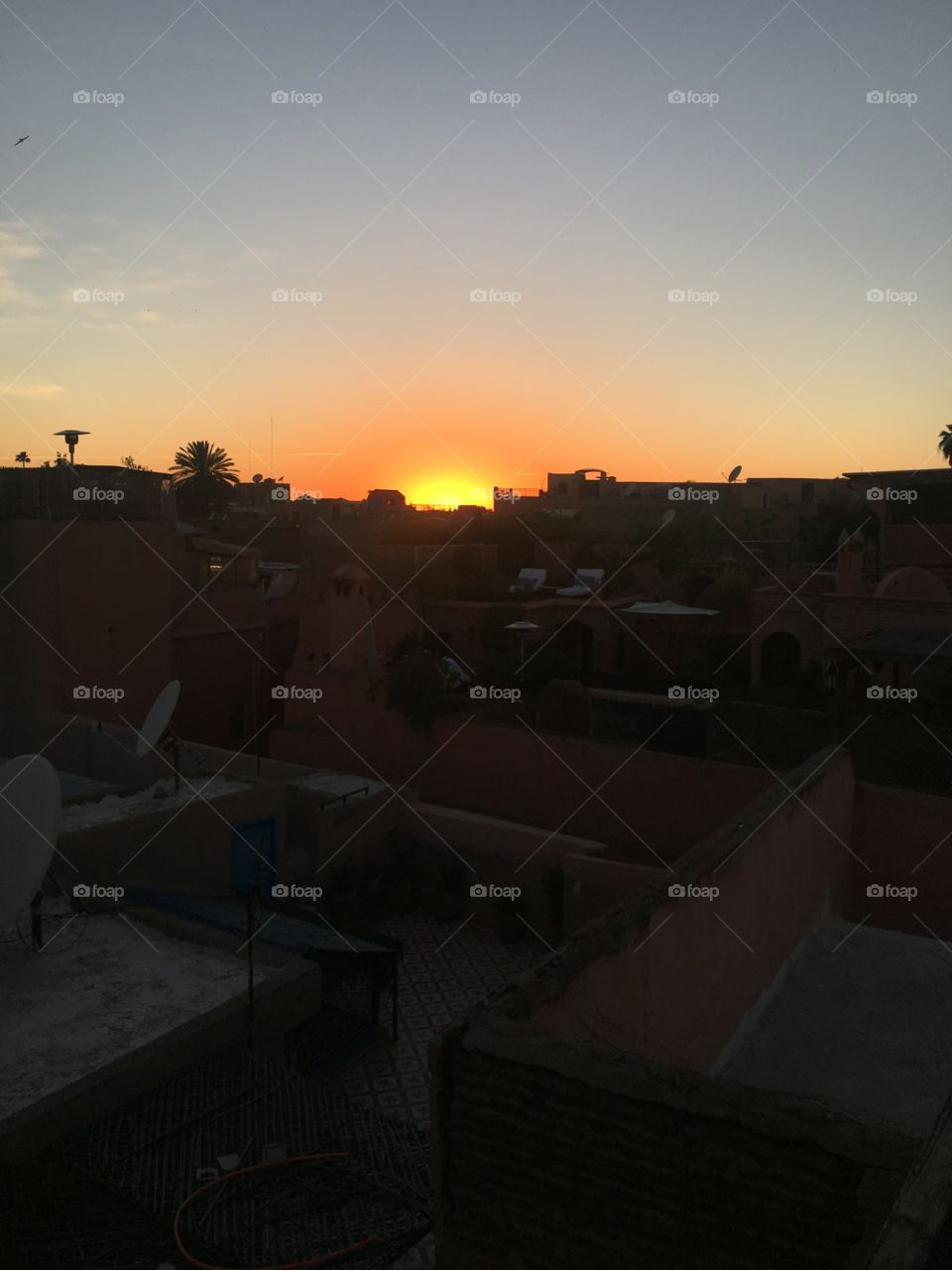 A Moroccan sunset