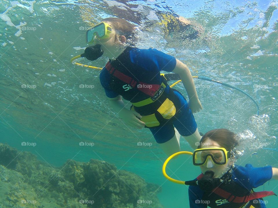 Boys Scuba Diving