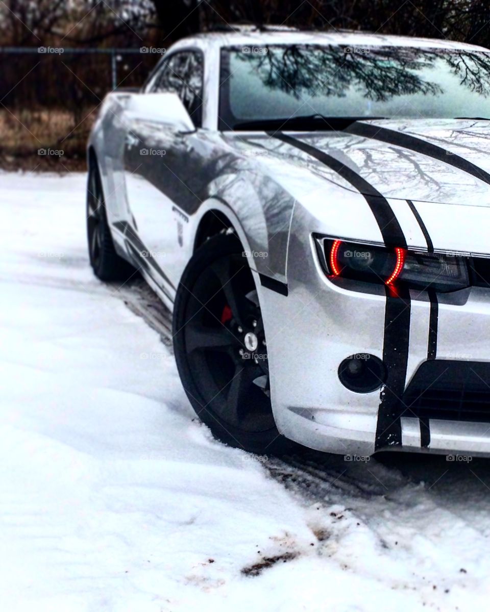 Who says you can't drive a Camaro in the snow?