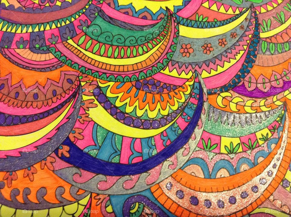Color art therapy adult coloring 