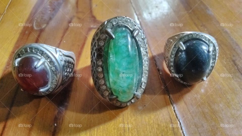 Stone rings of different colors