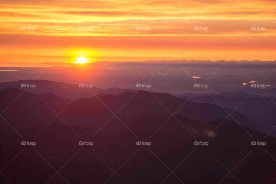 Sunset, Dawn, Landscape, Mountain, Sun