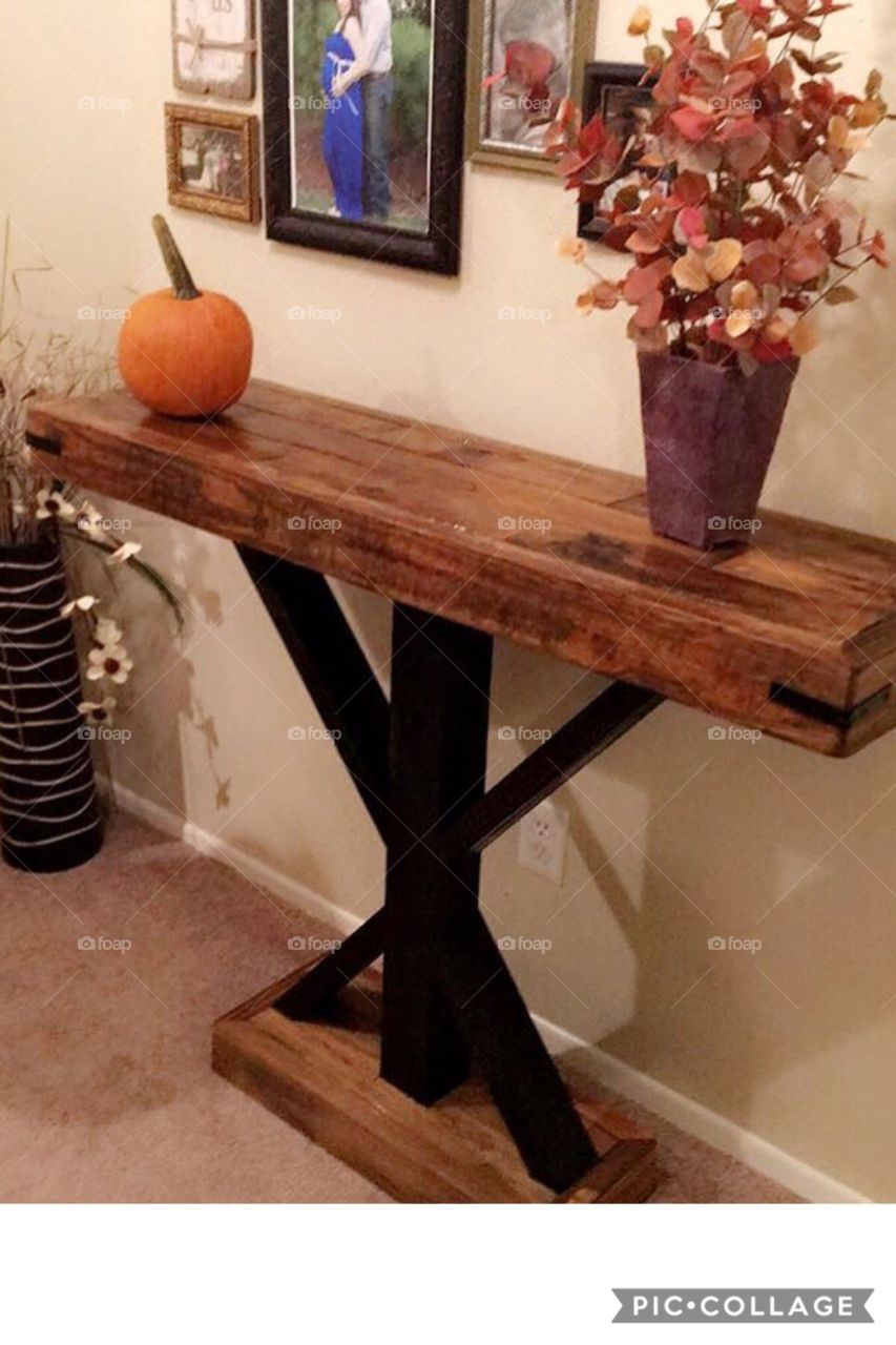 Console table made by me .