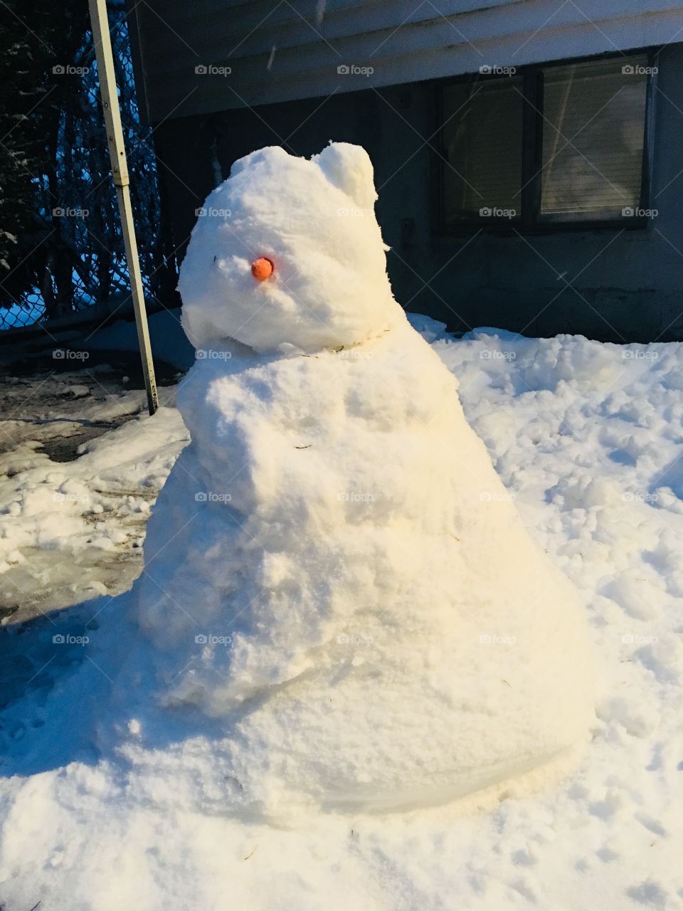 Snowman in process