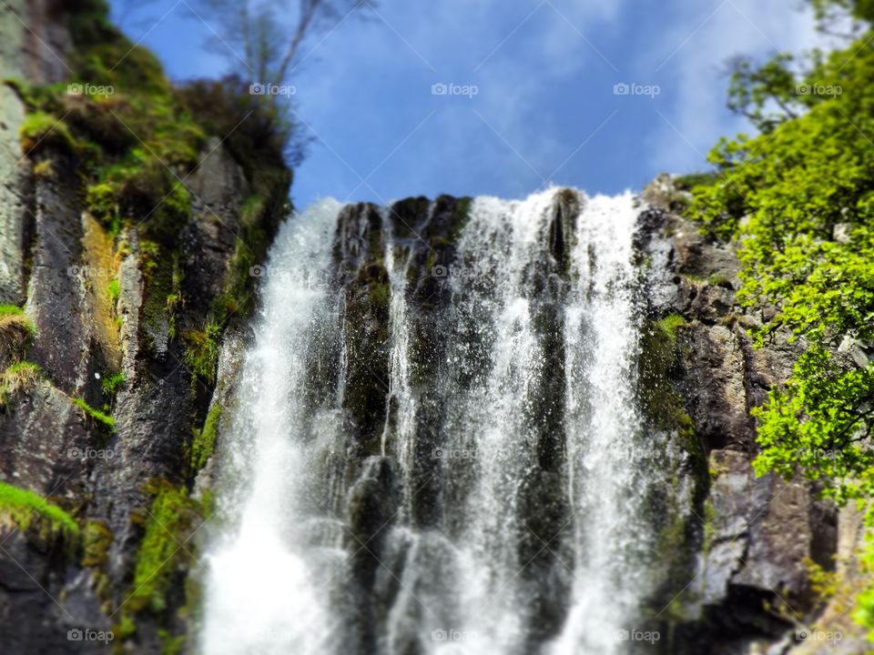 Waterfall, Nature, Water, Rock, Wood