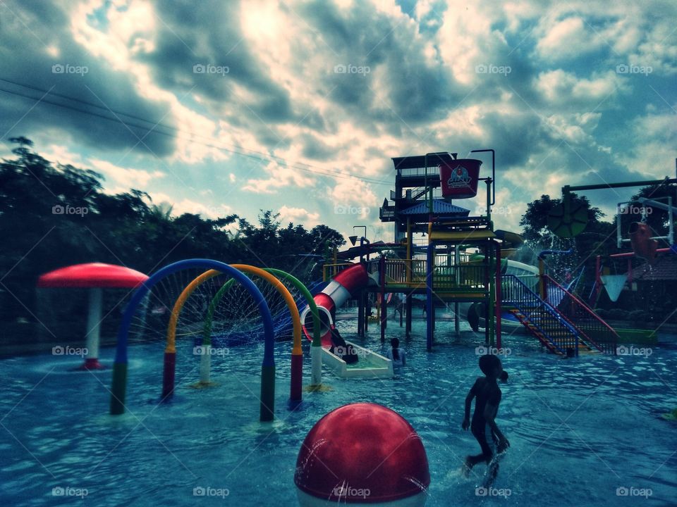 Recreation in the Water park