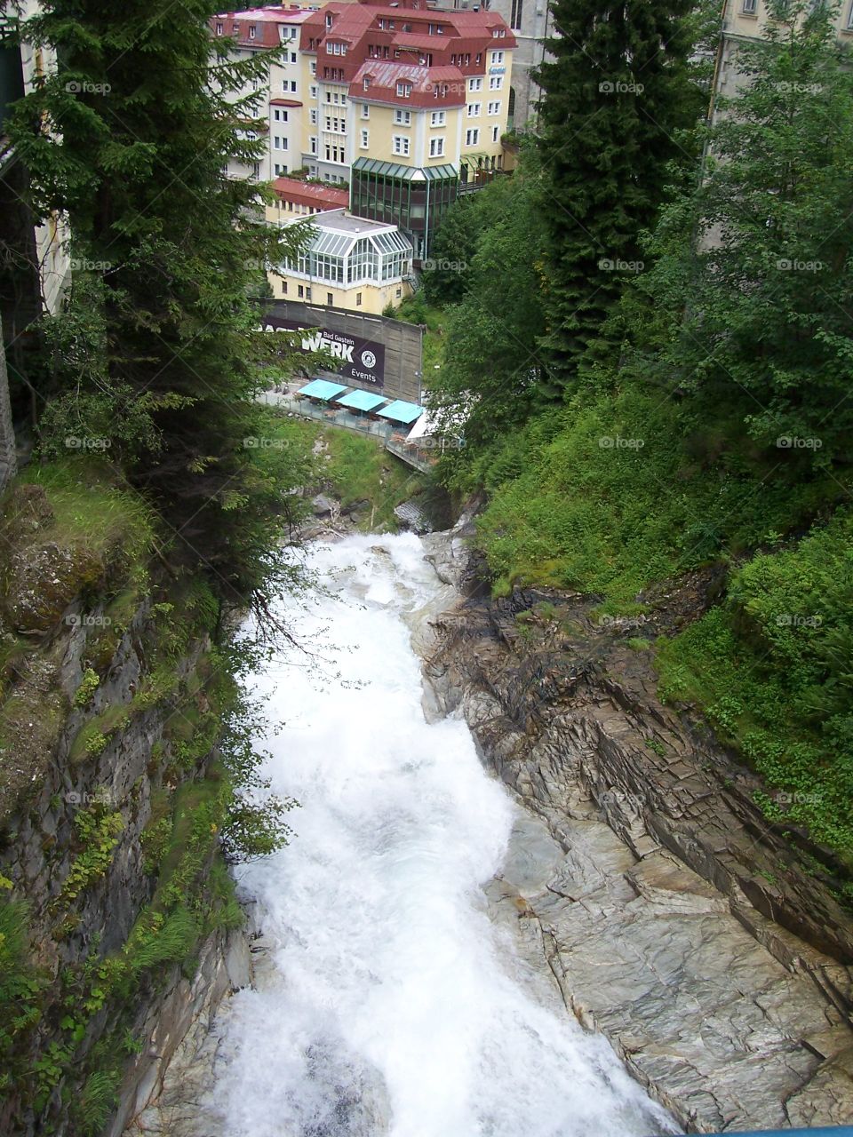 Bad Gastein, Austria, waterfall, water, tree, forest