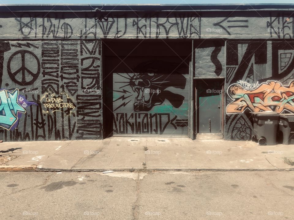 The graffiti art going down 27th st and Alicia in Oakland California. 