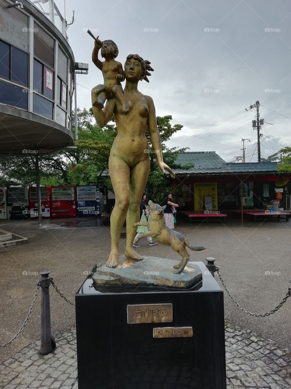 a Statue at Hiroshima Japan