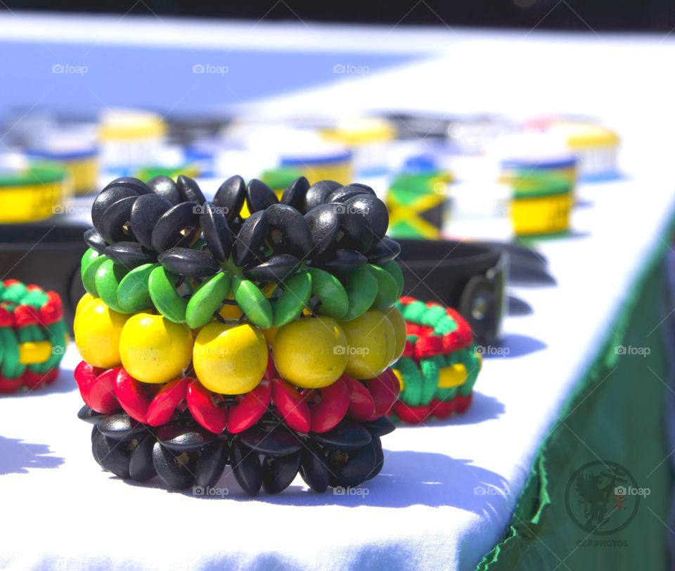 Handmade bracelets with a Caribean twist. 