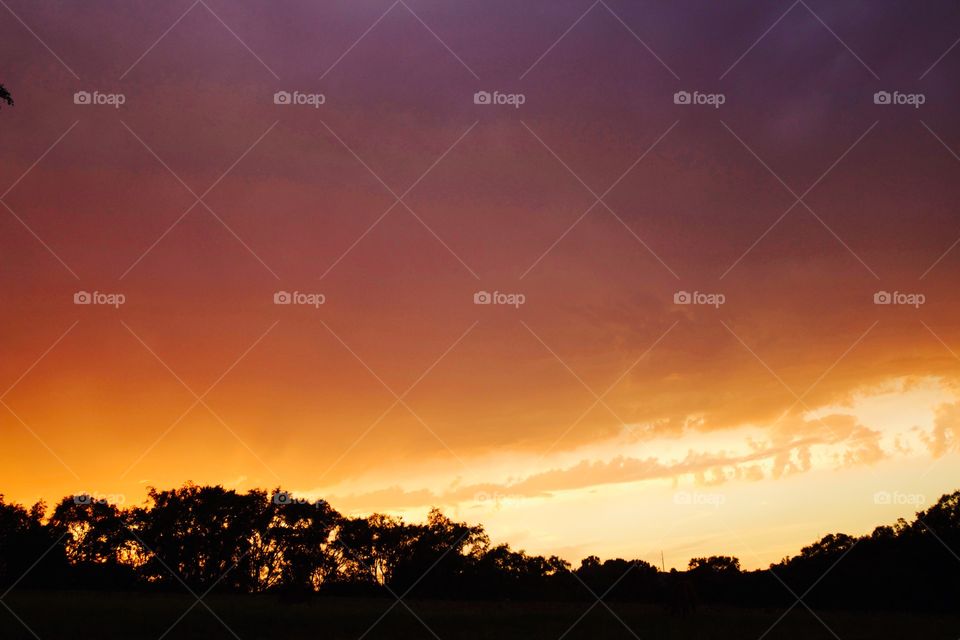 Orange Color Story - sunset before a storm