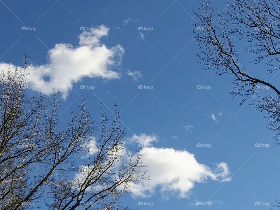 clouds in blue sky