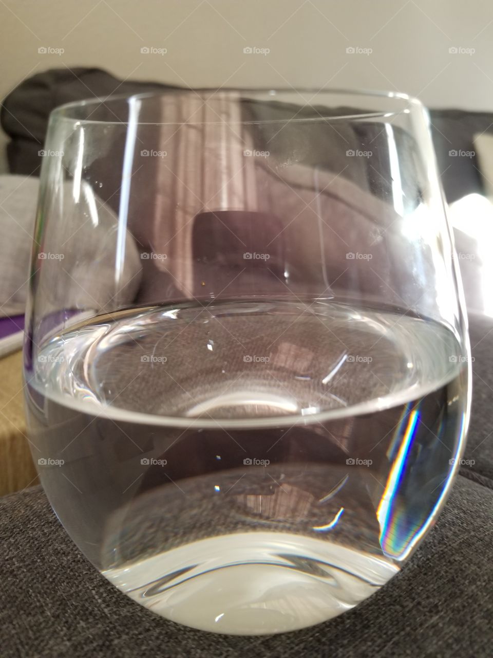 glass half full of water