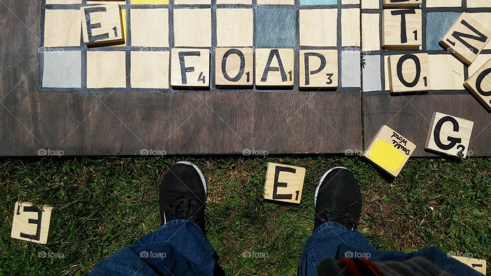 giant Scrabble pieces
